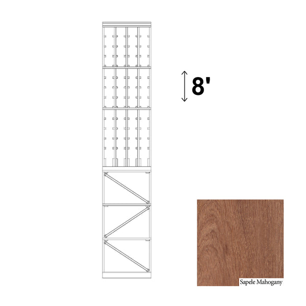 04 Column Rack with Display Row & BIN Storage - 750ml Bottles