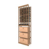 Individual Bottle Wood Rack with Display Row & case Storage - 06 Column