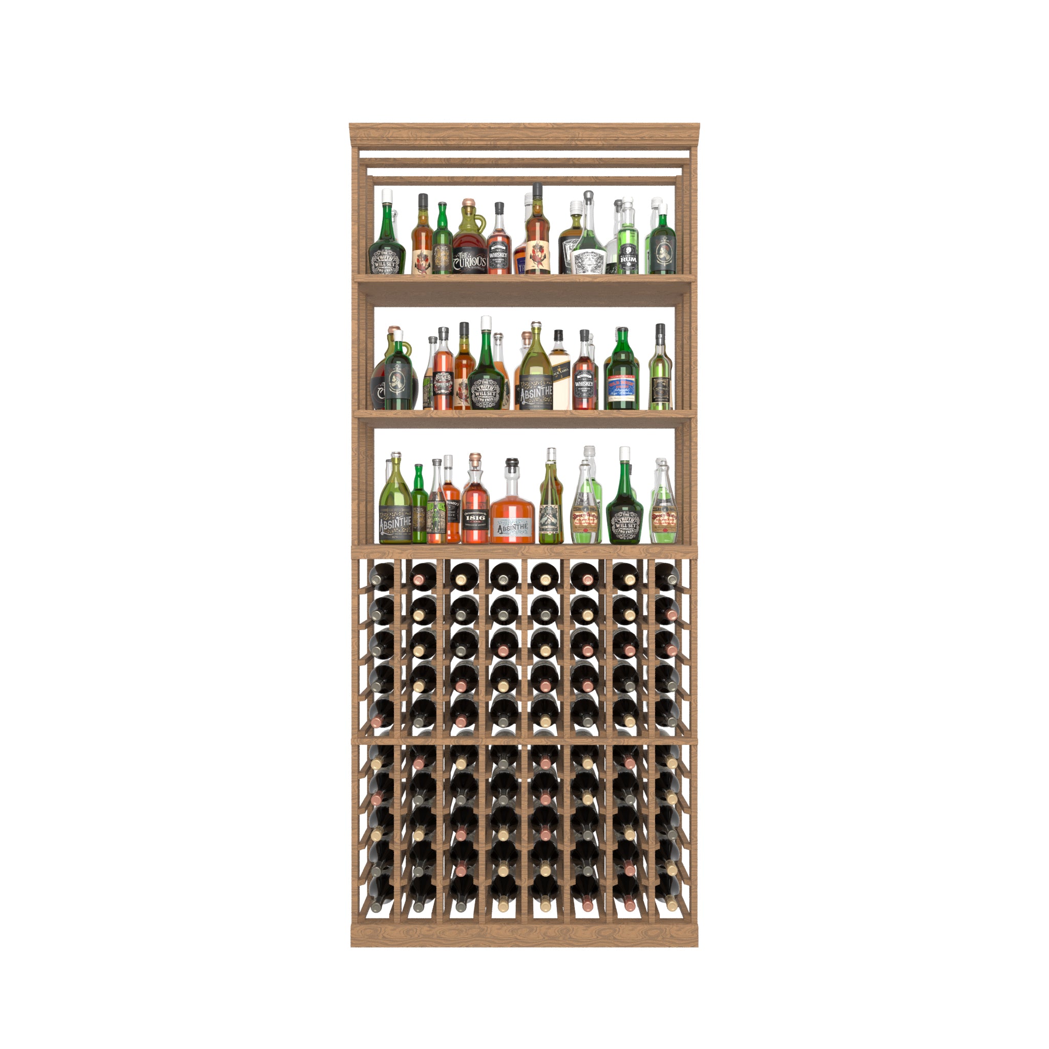 08 Column Rack with Liquor Display Shelves - 750ml Bottles